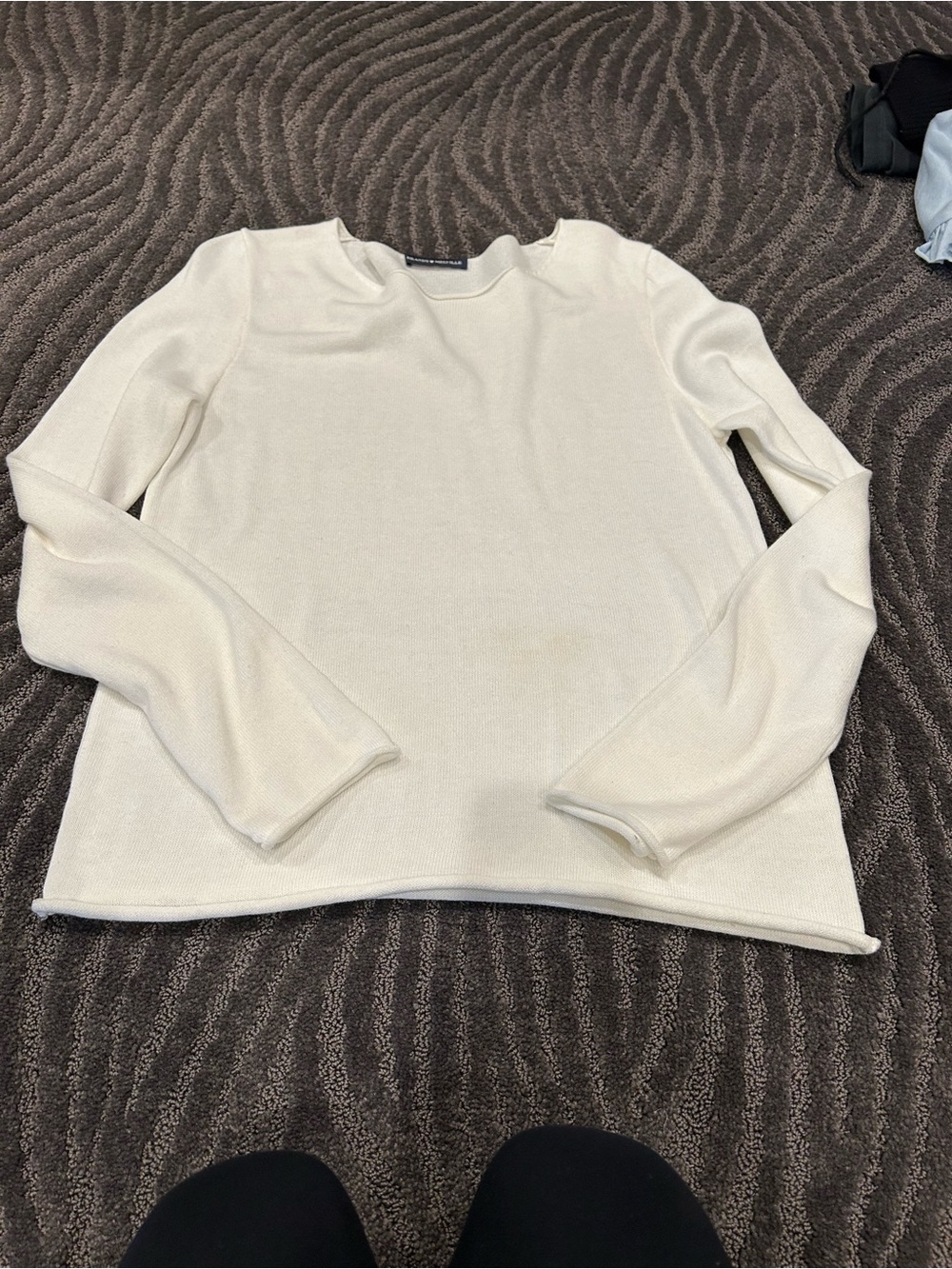 Brandy Melville Cream Crewneck Knit Sweater